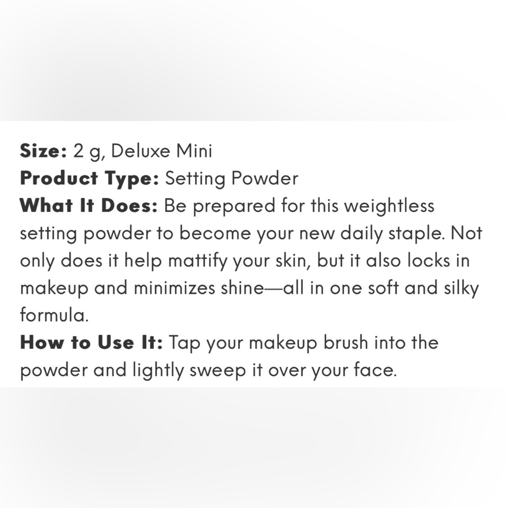 KAB Cosmetics Loose Setting Powder. Translucent. - Picture 4 of 4